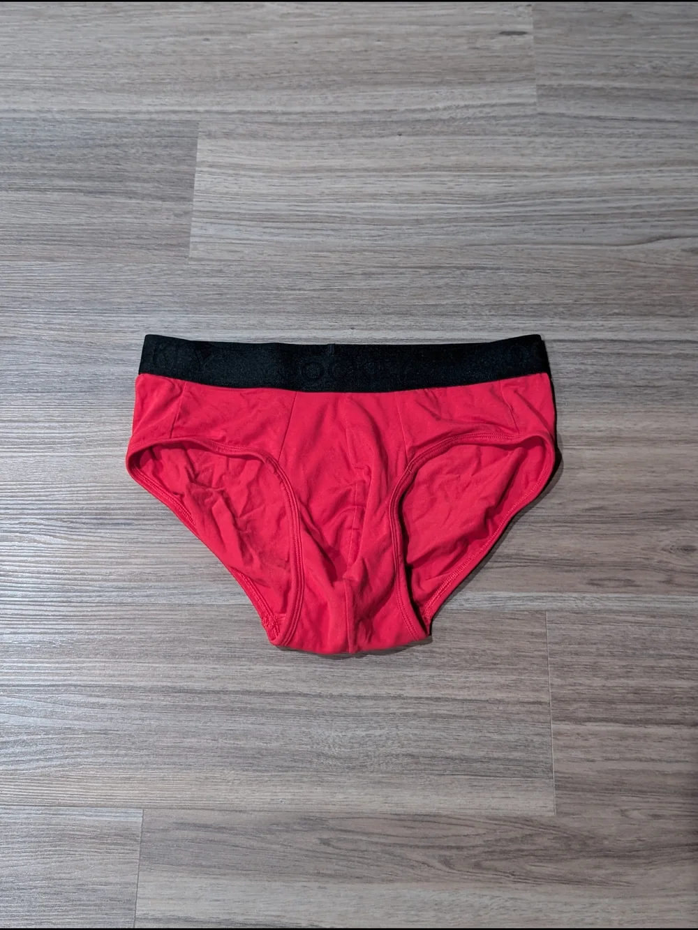 Jockey Red Briefs with Black Waistband
